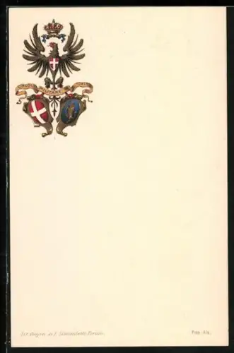 AK Circolo Militare di Torino, Adler mit Brustschild und Krone