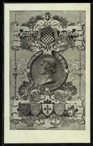 AK Distretto Militare Pistoia, Portrait und Wappen