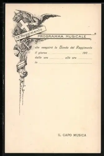 AK 58. Reggimento, Programma Musicale