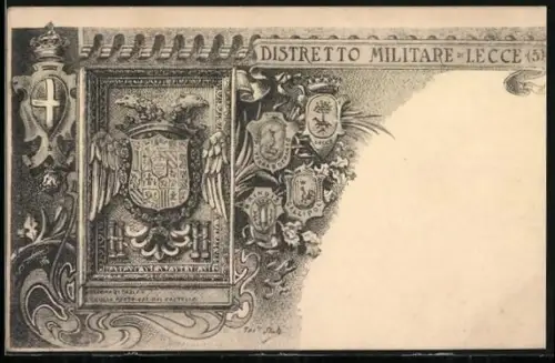 Künstler-AK 5. Distretto Militare di Lecce