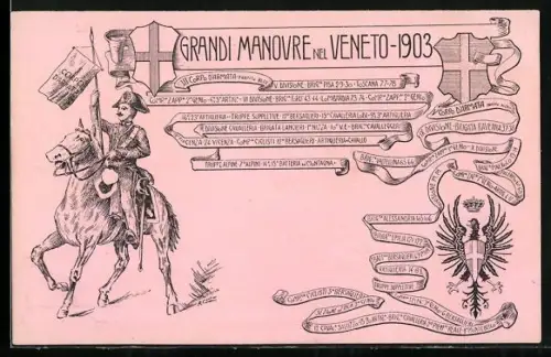 AK Grandi Manovre nel Veneto 1903, Corpo d`Armata, Soldat zu Pferde