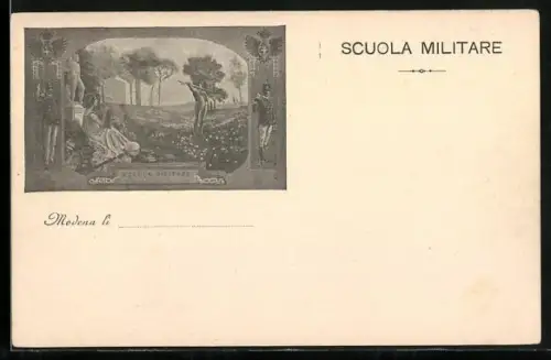 AK Scuola Militare, Soldat mit Säbel, Schutzpatronin