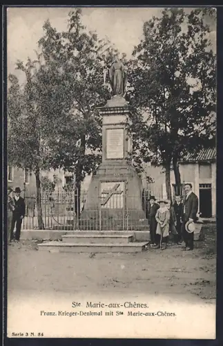 AK Ste. Marie-aux-Chênes, Franz. Krieger-Denkmal mit Ste. Marie-aux-Chênes