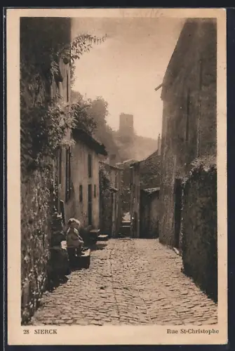 AK Sierck, Reu St-Christophe, Strassenpartie