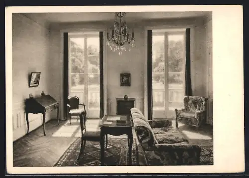 AK Bettingen /Flörchingen, Reichsschule für Arbeitsführung Diedenhofen Schloss Bettingen, Innenansicht