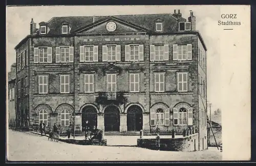 AK Gorz, Stadthaus mit Strassenpartie