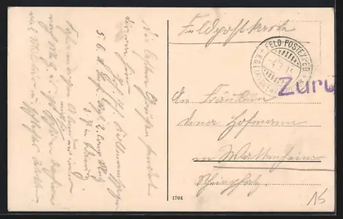 AK Dieuze, Chevauleger-Kaserne mit Strassenpartie