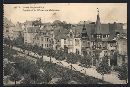 AK Metz, Boulevard de l`Empereur Guillaume