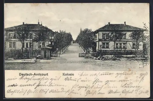AK Deutsch-Avricourt, Kolonie mit Strassenpartie
