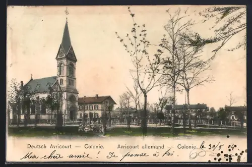 AK Avricourt allemand, Colonie