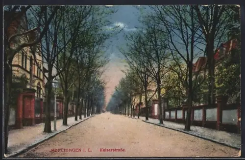 AK Morchingen i. L., Blick in die Kaiserstrasse