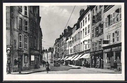 AK Diedenhofen, Rue Luxembourg avec commerces et passants