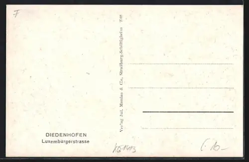 AK Diedenhofen, Rue Luxembourg avec commerces et passants