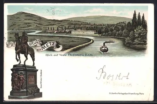 Lithographie Metz, Veste Friedrich Karl