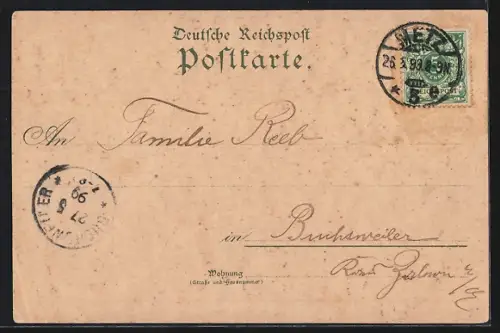 Lithographie Metz, Veste Friedrich Karl