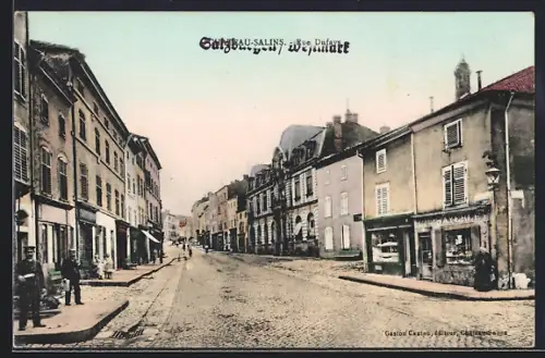 AK Château-Salins, Rue Dufays et ses commerces animés