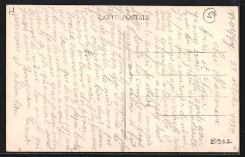 AK Woippy, Rue de Nancy avec vue sur l`église et bâtiments environnants