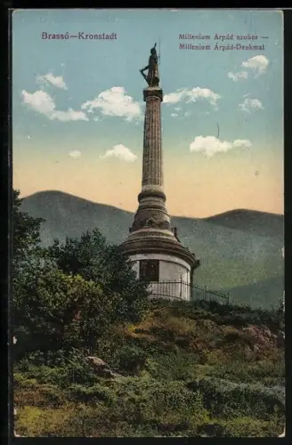 AK Brasso-Kronstadt, Millenium Arpad-Denkmal