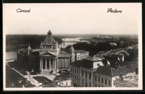 AK Arad, Teilansicht mit Brücke aus der Vogelschau