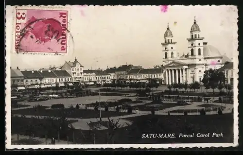 AK Satu-Mare, Carol Park mit Turmgebäude