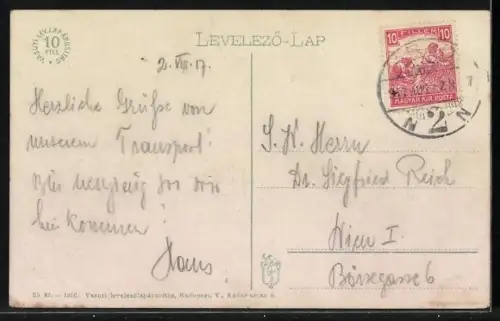 AK Arad, Andrassy-ter, Strassenleben m. Pferdekutschen & Litfasssäule