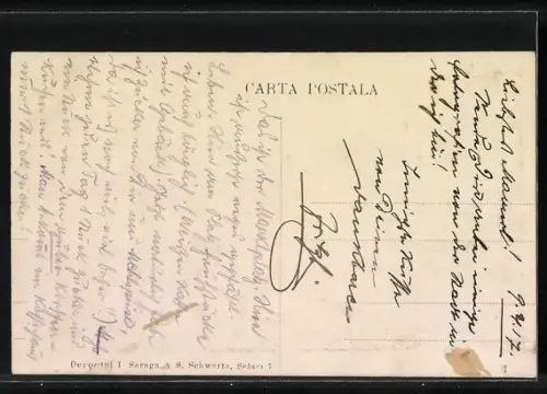 AK Ploesti, Blick auf den Marktplatz