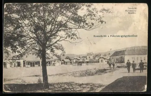 AK Kovaszna, Kossuth-tér a Pokolsár-gyógyfürdövel