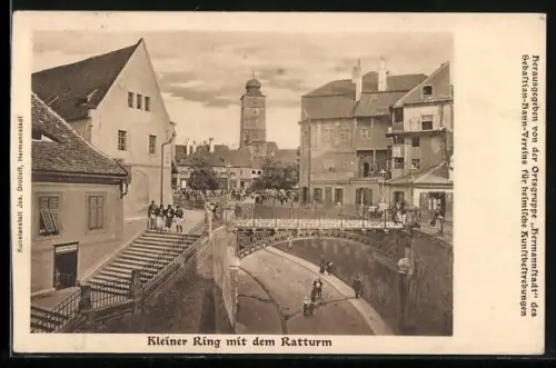 AK Hermannstadt, Kleiner Ring mit dem Ratturm