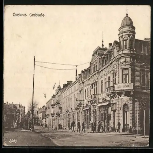AK Constanza, Carolstrasse mit Hotel