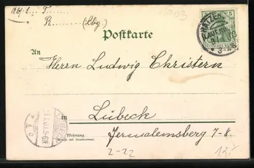 AK 20 Mark des Deutschen Reichs, Glückspost, Geld