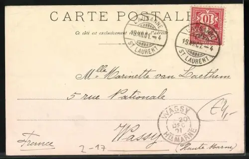 AK Poste Suisse en Hiver, Postkutsche