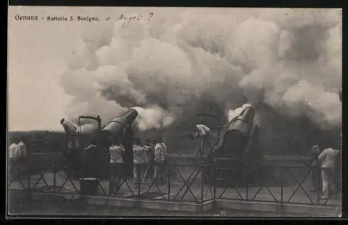 AK Genova, Batteria San Benigno, artiglieria