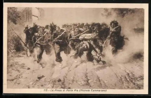 Künstler-AK La Presa di Porta Pia, Michele Cammarano