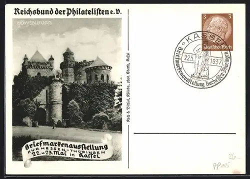 AK Kassel, Briefmarken-Ausstellung 1937, Reichsbund der Philatelisten e. V., Ganzsache