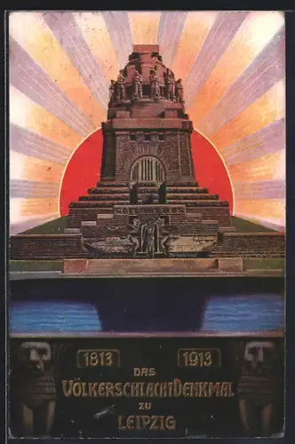 AK Leipzig, Weihe des Völkerschlachtdenkmals 1913, Ganzsache