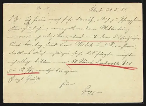 AK Greifswald, Partie am Universitätsgebäude, Ganzsache Lernt Deutschland kennen