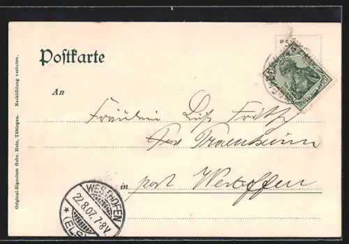 AK Wangenburg i Els., Vue du village avec l`église et les collines environnantes