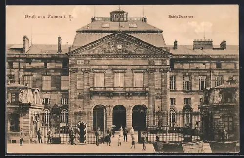 AK Zabern i. E., Partie an der Schlosskaserne