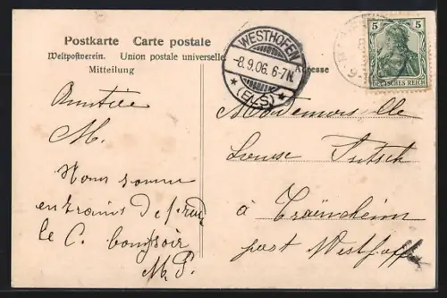 AK Marienthal, Prieserhaus mit Kirche