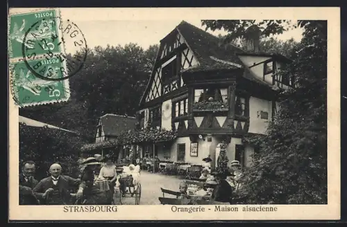 AK Strasbourg, Orangerie, Maison alsacienne