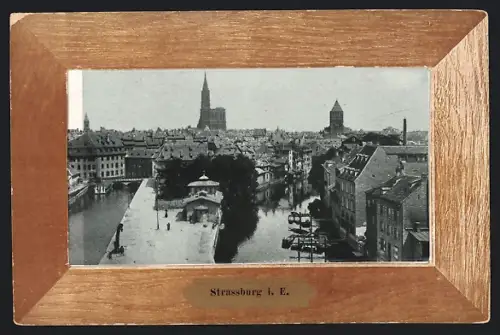 AK Strassburg i. E., Wasserpartie im Ort