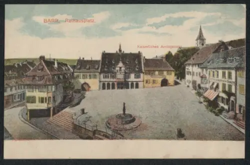 AK Barr, Rathausplatz und Kaiserliches Amtsgericht