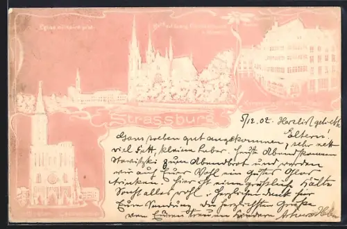 Präge-AK Strassburg, Église catholique, Grand Séminaire et Kammerschule