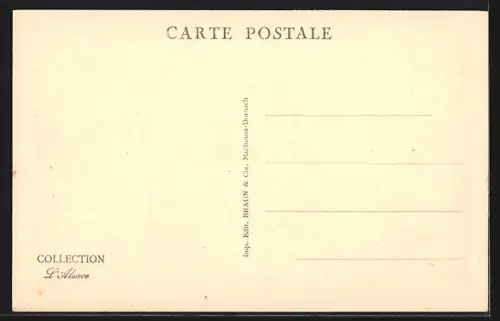 AK Hoerdt, La Kermesse avec danseurs en costumes traditionnels devant les maisons à colombages