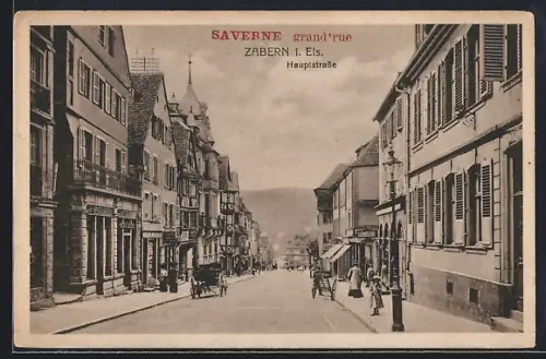 AK Zabern i. Els., Blick in die Hauptstrasse