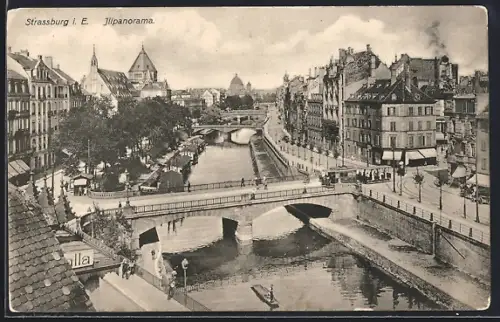 AK Strassburg i. E., Illpartie im Ort