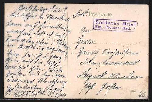 AK Strassburg i. Els., Höhere Töchterschule mit Brücke