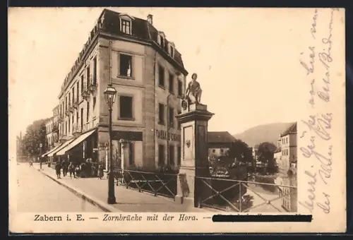 AK Zabern i. E., Zornbrücke mit der Hora