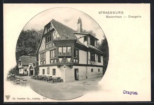 AK Strasbourg, Bauernhaus der Orangerie