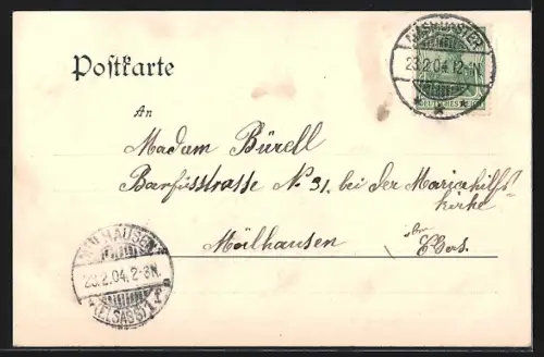 AK Masmunster i. Els., Kapelle Huppach, Innen- u. Aussenansicht